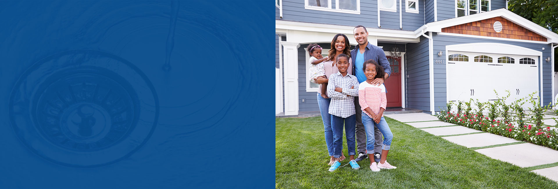 A happy family in their home in Gwinnett County