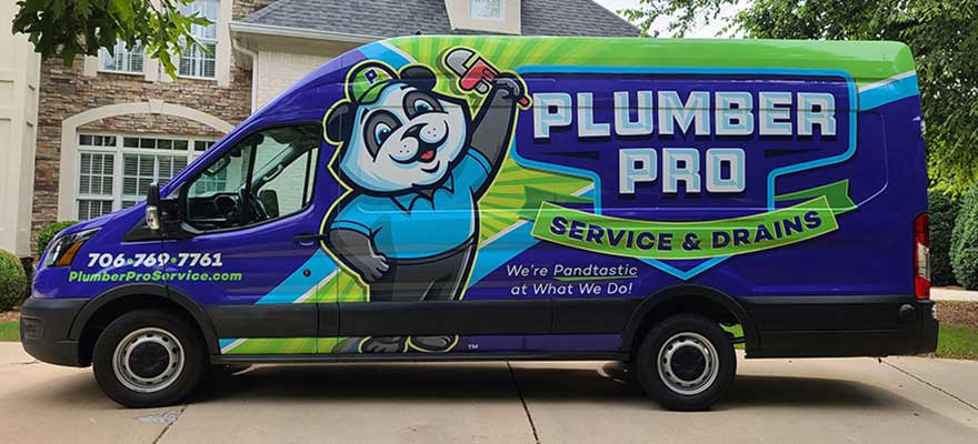 Gwinnett Plumber Pro's service van in Lawrenceville, GA, prepared for a water well repair job. The van is branded with the company logo, showcasing reliable local plumbing services.